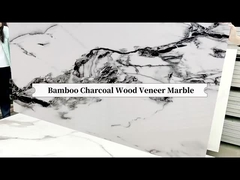 Mermer Duvar Paneli Yüksek Parlaklıklı Mermer Yaprak Bambu Kömür Ahşap Finer
