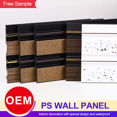 Polystyrene Waterproof PS Wall Panel For Interior  Hotel WPC Wall Panel Decoration