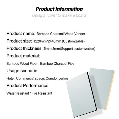 New Design Bamboo Charcoal Wood Veneer Waterproof And Moisture-proof Metal Wall Panels For Commercial Spaces