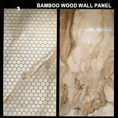 Wholesale Bamboo Charcoal Wood Veneer Fireproof Moisture-Proof Marble Wall Panel Surface Modern Design Household