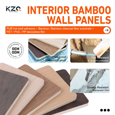 wood texture wall panel Bamboo Charcoal Wood Veneer For Indoor Decorative Ceiling