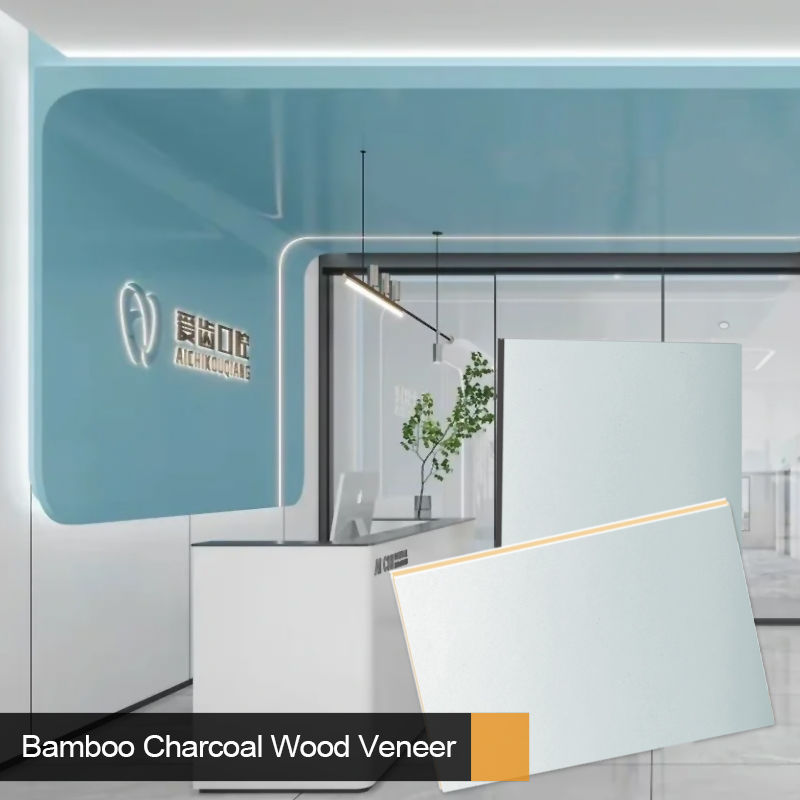 New Design Bamboo Charcoal Wood Veneer Waterproof And Moisture-proof Metal Wall Panels For Commercial Spaces