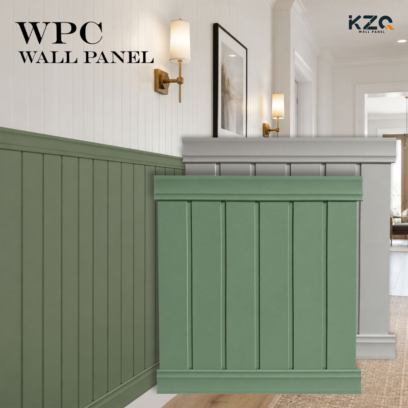 Modern Fluted WPC Interior Wall Panel Waterproof Fireproof for Bedroom Villa