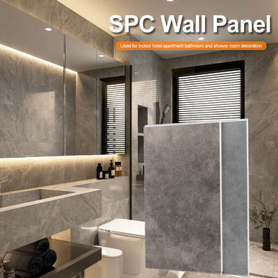 SPC Duvar Paneli Otel Banyo Dikişsiz Mermer Yaprak Dahili Dekorasyon için Entegre Duvar Paneli