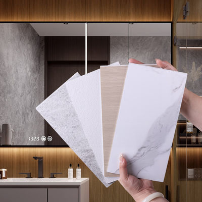 Duş ve banyo için SPC Duvar Paneli Mermer Yaprak PVC Taş Plastik Dikişsiz Tahta