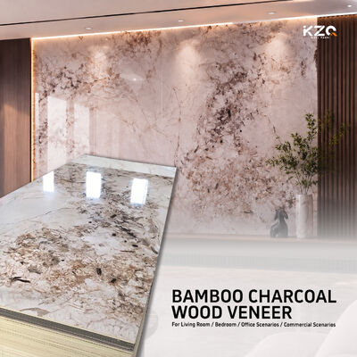 Otel Dekorasyonu için 3D Mermer Duvar Paneli Bambu Kömür Ahşap Kaplama
