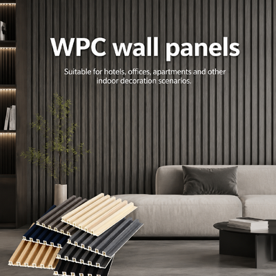Fluted Duvar Paneli İç Dekoratif 3D Wpc Duvar Paneli Otel Villa İç Tasarımı İçin
